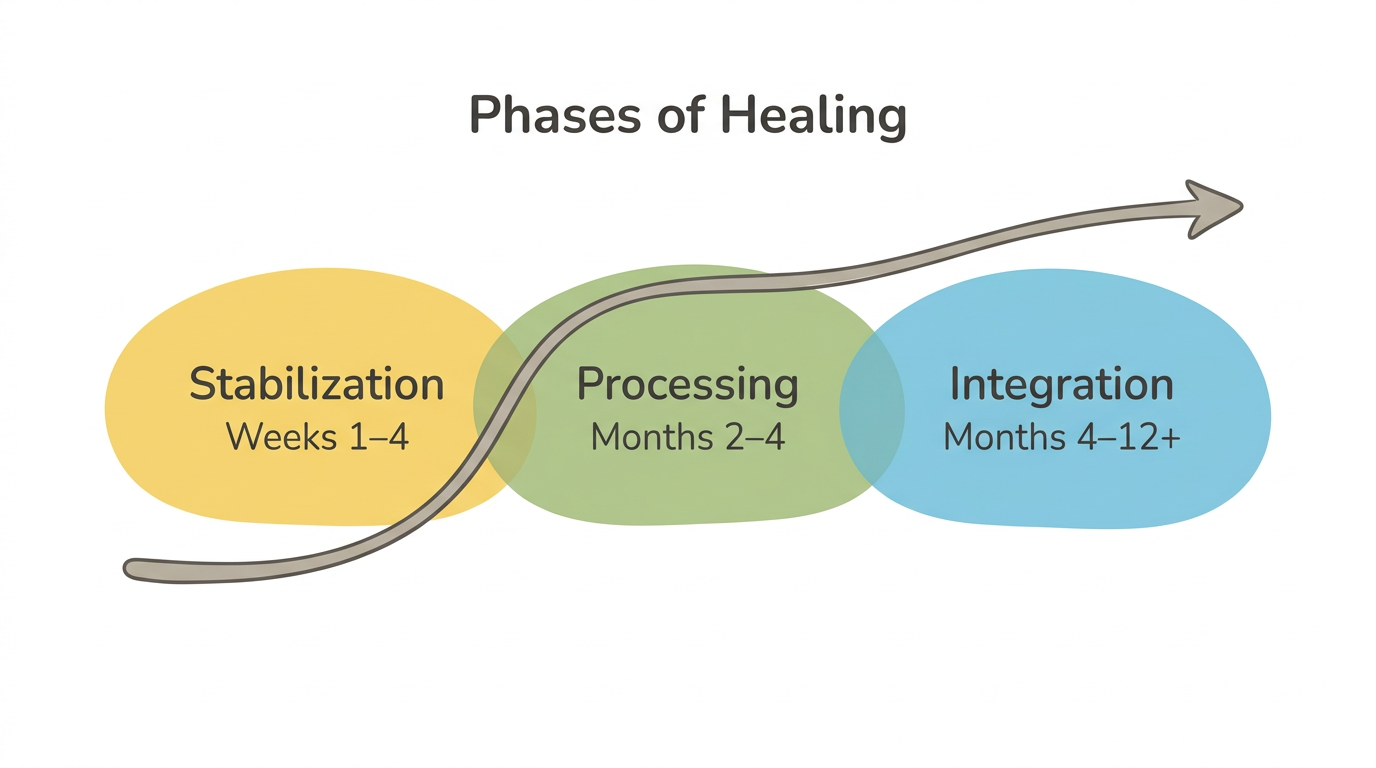 Diagram: Three Phases of Nervous System Healing