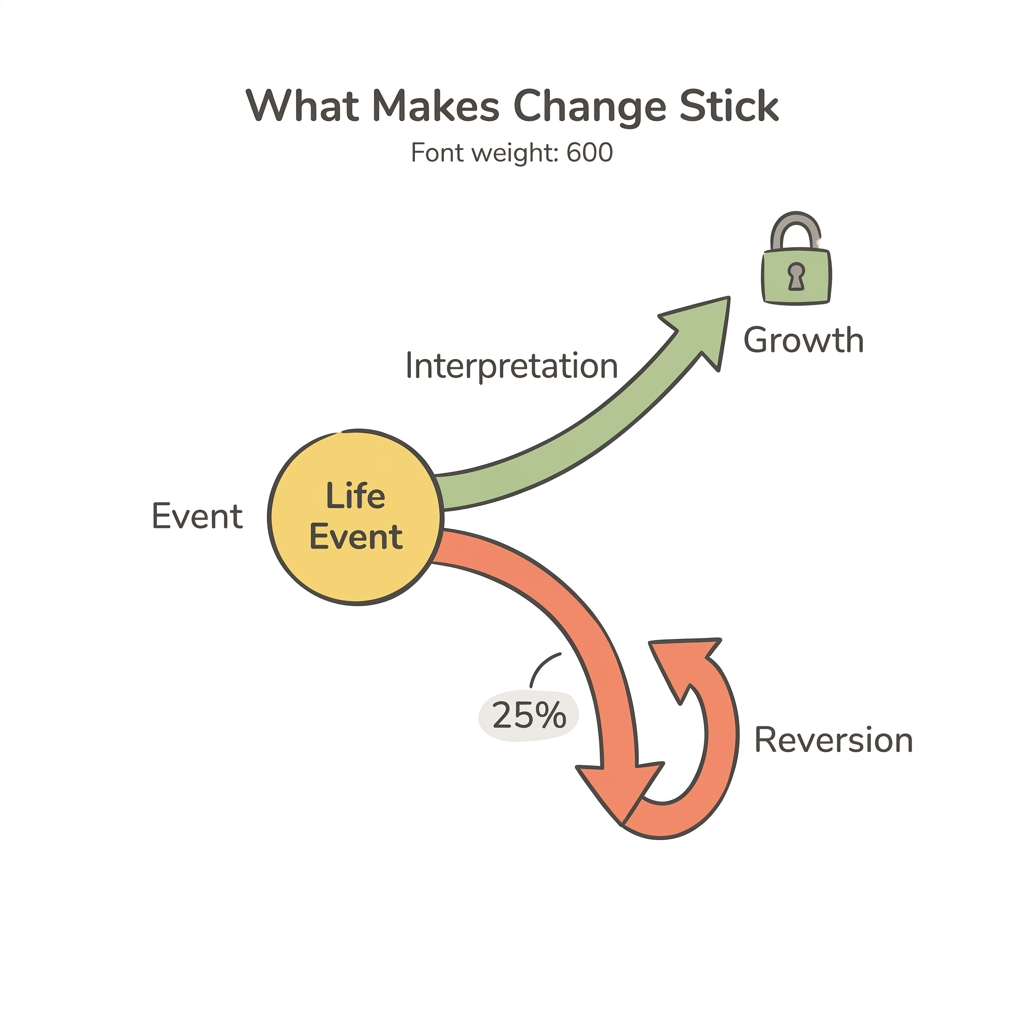 Diagram: The Reversion Effect — What Makes Change Stick