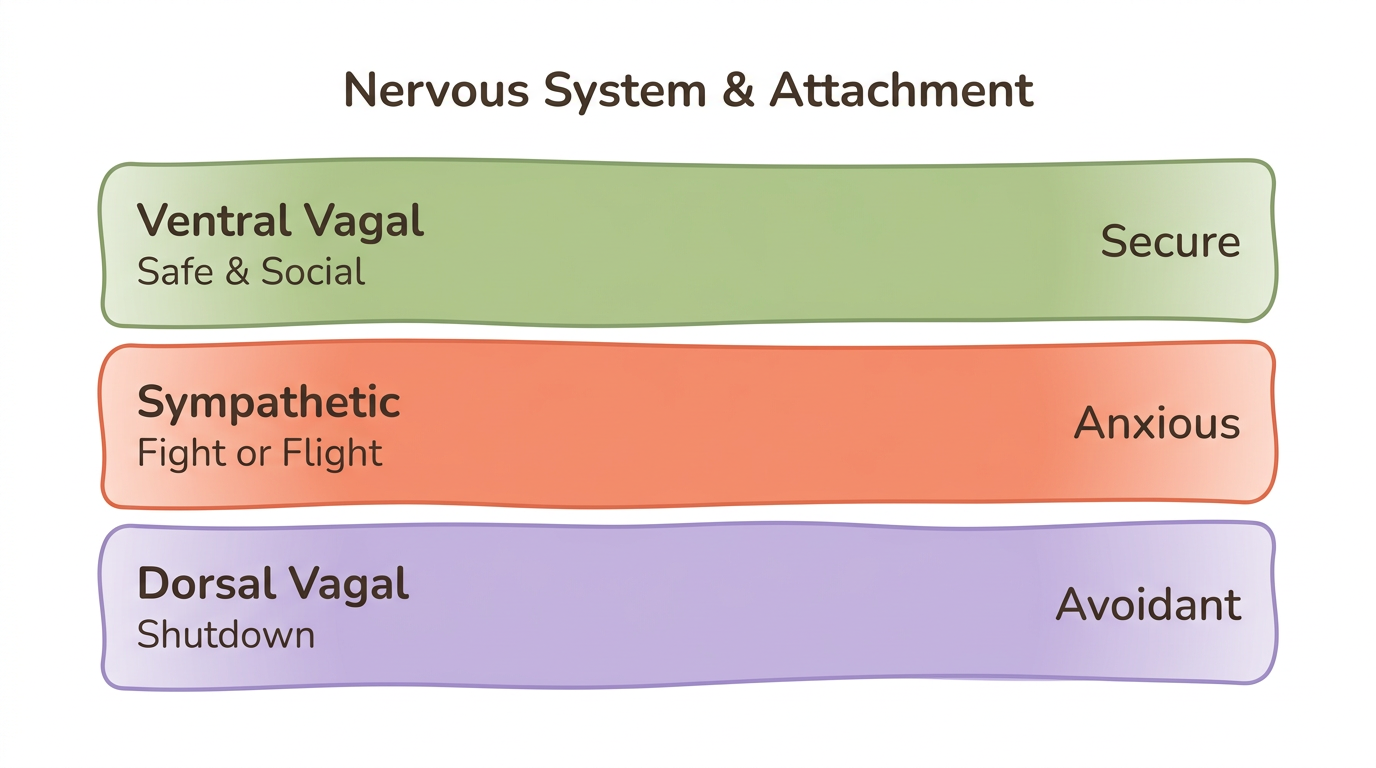 Diagram: Polyvagal States and Attachment