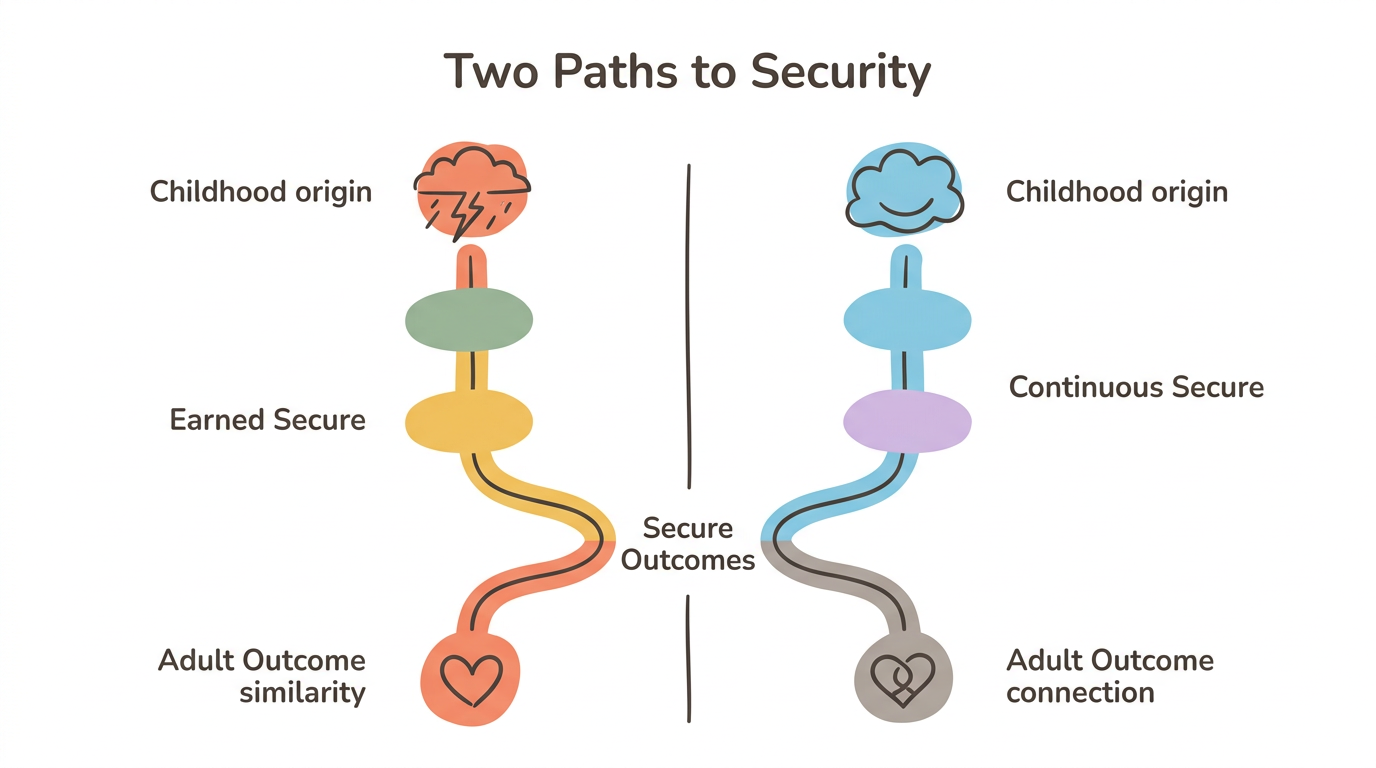 Diagram: Earned Secure vs Continuous Secure Comparison